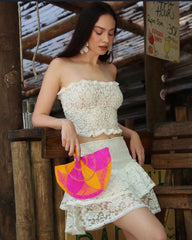 JOYA DE ALMENDRA BLANCO SET